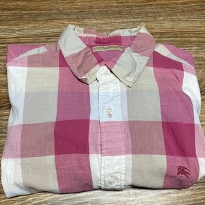 Mens Burberry Brit Button Long Sleeve. Size Medium.